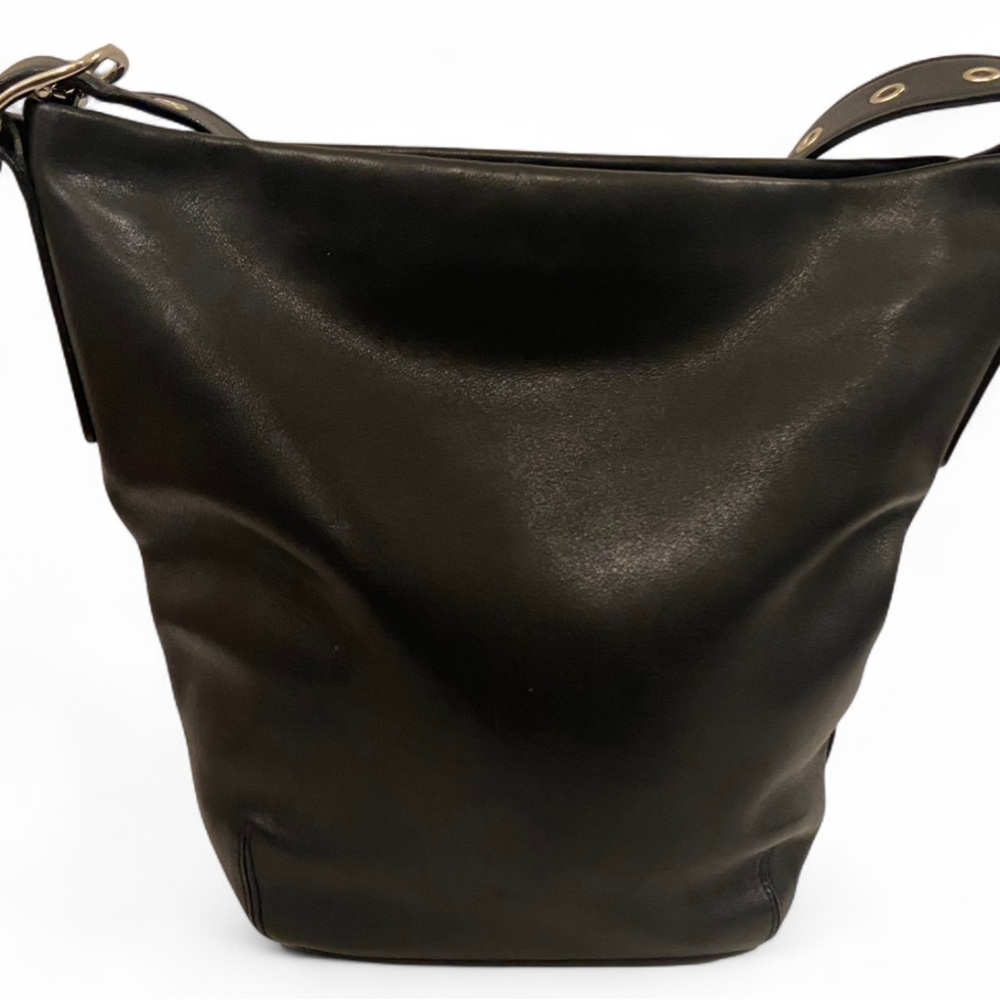 Women’s Coach Black Leather Bag with Buckle Strap